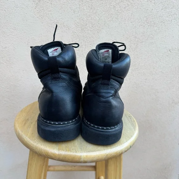 Red Wing Black Leather Lace Up 923 Work Boots Mens 11  display picture 2